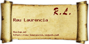 Rau Laurencia névjegykártya